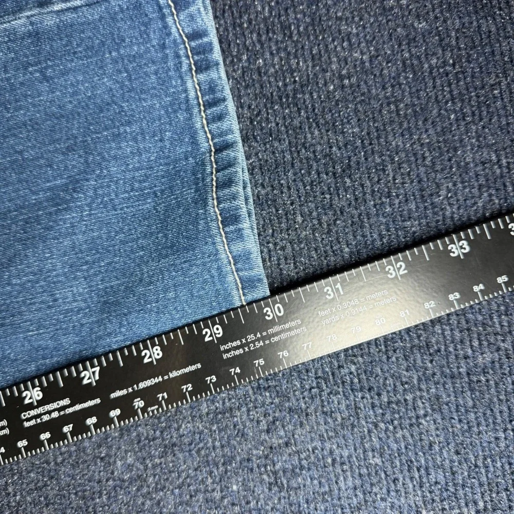 True Religion Ricky Relaxed Straight Jeans Mens 34x30 Blue Denim